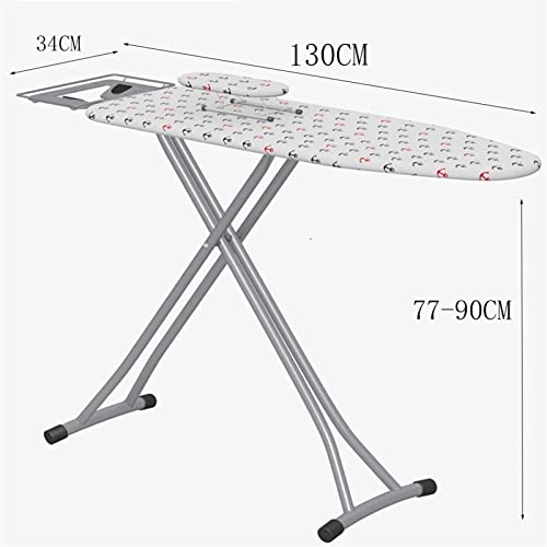 Table de repassage 130 x 34 cm compacte pour intérieur et bureau