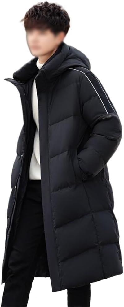 Warm White Duck Down Matching Coat Winter Jacket For Men Long Over The Knee Thick