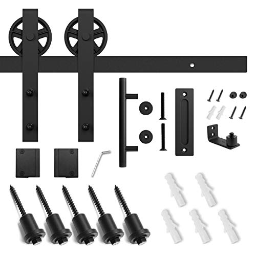 Smartstandard SDH006100 6Ft Heavy Duty Sliding Barn Door Hardware Kit thumb #5