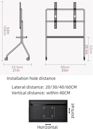 Soporte móvil universal para TV 43-75" con ruedas 360° miniatura 5