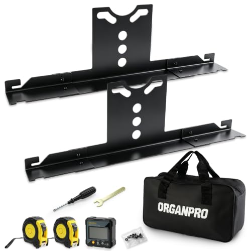 ORGANPRO Wheel Toe Alignment Tool Kit for DIYers Car Alignment Tool with Digital Angle Finder & 2 Tape Measures & Storage Bag Easy Assembly & Use Quick Front End Toe Plates for Car SUV Truck ATV SXS