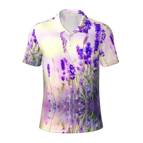 Polo de golf homme manches courtes en imprimé floral chic