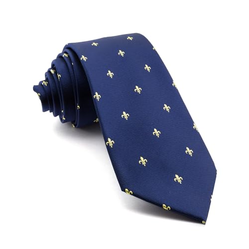 Cencibel Smart Casual Corbata Flor de Lis (Marino-Amarillo)