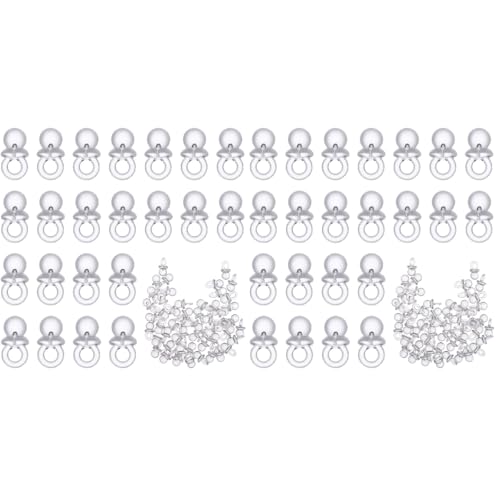 Tofficu 2sets Baby Pacifier DIY Accessories Acrylic Pacifier Set Baby Shower Decor Newborn Newborn Supplies 50pcs*2