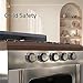 Gas Stove Knob Covers for Child Safety - 5 Pack Durable and Heat Resistant Oven Knob Covers for Baby Proofing Electric or Gas Stoves - Easy Install Clear View Stove Safety Knob Covers - Highcraft
