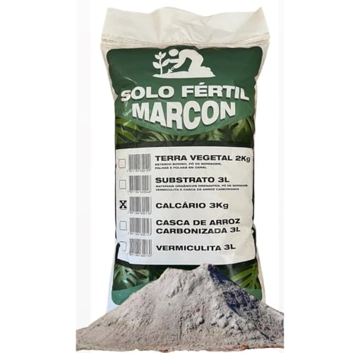 Calcário Dolomítico 3kg para Corrigir Ph Do Solo Fértil Marcon