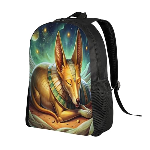 Comfort Fit Unisex Anubis Egypt Sleep Gold Backpack Durable for Daily Commute & Travel Adventures 16 Inch2