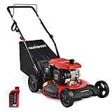 PowerSmart Push Lawn Mower, 21 inch, 3-in-1 Push Gas Mower with Bag, Powerful 4-Stroke Engine, Oil I
