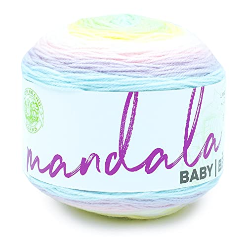 Image of Lion Brand Yarn Mandala Baby Yarn, Diagon Alley | Variegated Light DK 100% Acrylic Knit & Crochet Fiber, Baby Projects, Blankets, Colorful Cloths, Triangle Shawls