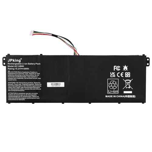 JPking AC14B8K AC14B3K Batería para Acer Aspire R11 R3 131T R5 471T R7 372T R7 371T R5 571T E5 721 E5 731 E5 771G E5 731G ES1 572 ES1 711 ES1 711G A515 51G A515 52G A517 51G V3 111 V3 112P V3 371