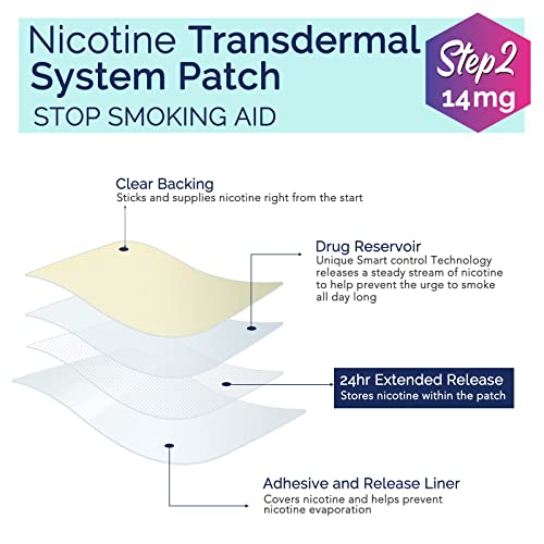  Nicotine Patches for Quitting Smoking - 30 Count Gradual Reduction System with Natural Botanicals | Step 2 Patches
| St