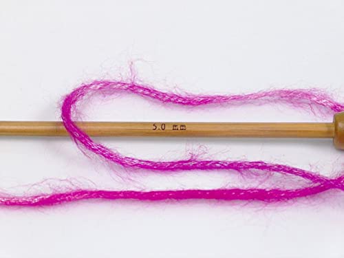 Image of Picasso (3 Pack) Light Shinny Yarn for DIY Hand Knitting and Crochet - 44% Acrylic, 56% Polyester (3x1.76 Oz), (3x125 yds) in Violette-Blue, Pink, Lilac, Fuchsia