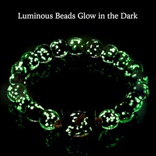 Firefly Glass Beads Bracelet, Cute Money Attract Cat Bracelets, Cats Lover Gifts Spiritual Protection Gifts for Women, Teen, Mom, Daughter, Sister, Best Friends with Gift Cards4