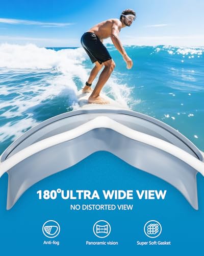 Image of Aegend New Adult Wide View Swim Goggles, Anti-Fog /UV No Leak Swimming Goggles with Ear Plugs for Men & Women