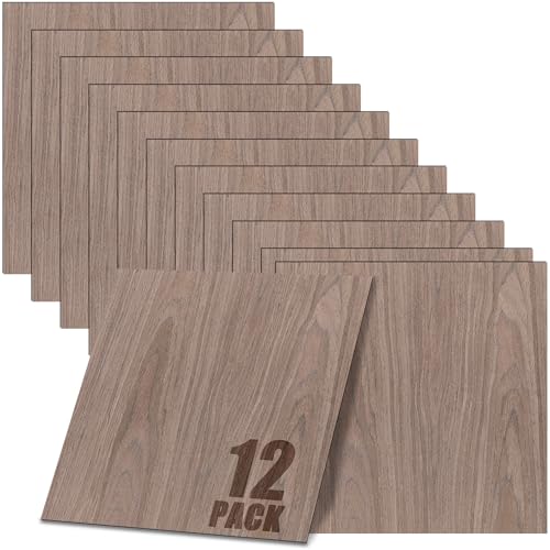 Image of GSCIT Club 12 PCS Walnut Wood Veneer, 8 inch x 8 inch Wood Edge Banding Pre-glued Flexible, Veneer Tape Banding for Cabinet Repair Furniture Restoration