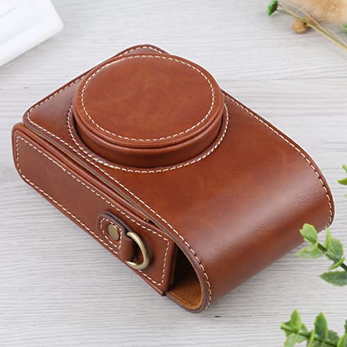 Camera Protective Cases Vertical Flip Full Body Camera Pu Leather Case Bag With Strap For Ricoh Gr Iii/Grii, Sony Zv-1 / Dsc-Rx100M7 / Rx100M6 / Rx100M5 / Rx100M2, Brown #TOP3
