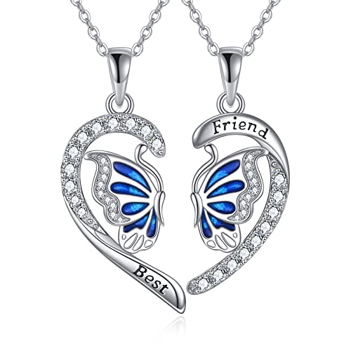 BFF Necklace Mother Daughter Heart Necklace Sunflower Butterfly Pendant Elephant Dolphin Necklace Best Friend Friendship Necklace Set of 2 Birthday Day Gifts for Her