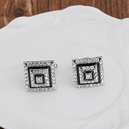 Gemelos Geométricos Camisas de Hombre Diamantes Gemelos Cuadrados Accesorios