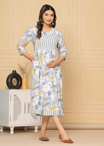 Image of Jikonet Women's Maternity Kurti for Feeding Zippers (VJK)