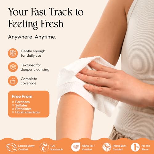 Image of FOMIN Acidified Mini Deodorant Travel Wipes - 144 Count Citrus Harmony | pH Balanced, Biodegradable Mini Deodorant Wipes - Plastic-Free Underarm & Body Wipes for Women & Men - Fits Any Bag