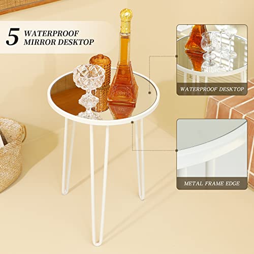 Palama Small Side Table For Living Room, Modern Home Décor White Side Table, Easy Assembly Small White Table, White Accent Table #TOP5