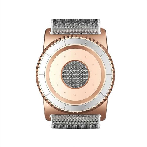 Brazalete magnético para iPhone y Android, agarre giratorio de 360°, cordón seguro, ajuste ajustable para correr y deportes al aire libre (correa gris oro rosa)