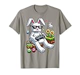 Boys Happy Easter Day Bunny Egg Video Game Kids Mens Gamer T-Shirt