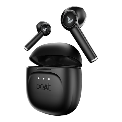 Boat Airdopes 138 Gen 2, 13mm Drivers, 70H Battery, ENx Tech, Beast Mode 45 ms Low Latency, ASAP Charge, Bluetooth Earbuds, TWS Ear Buds Wireless Earphones with mic (Carbon Black)