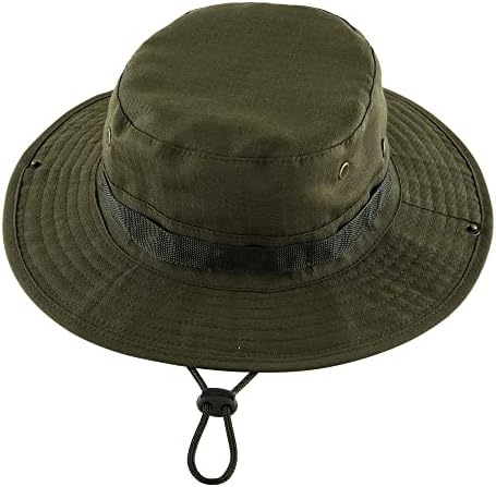 FALETO Bucket Hat Boonie Cowboy Hat Wide Brim Caps Fishing Hat with Adjustable Strap