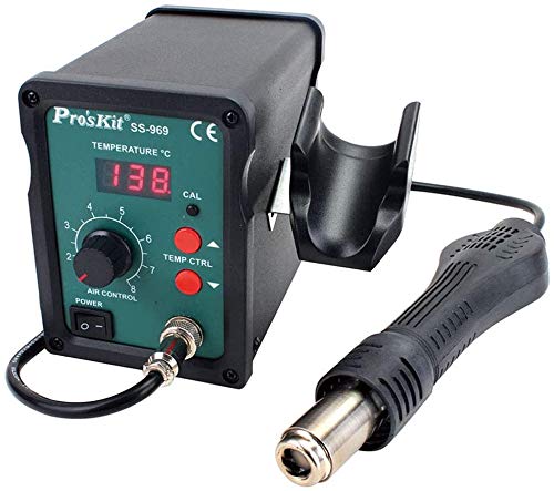 Pro39;skit SS-969H 220V Hot Air Soldering Station BGA Welding SMD Hot Air Rework Station PCB Preheater Digital Display