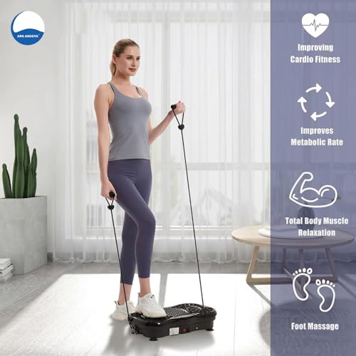 Image of AROGYA Crazyfit Vibration Massager for Full Body Exercise, Calorie Burn, Gym & Home Workout Machine For Muscles Toning, Weight Loss Comes with 5 Program Mode with Remote, 2 Exercise Band