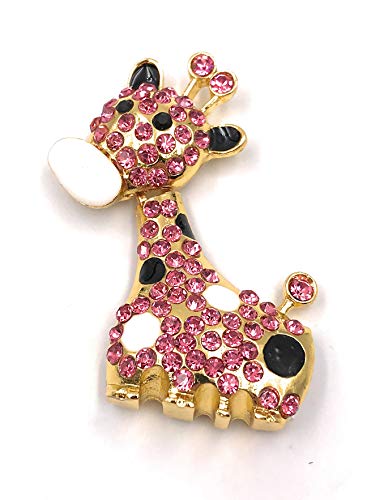 Onlineworld2013 Jirafa Lindo Animal Desierto Oro Rosa Brillo Rhinestone Divertido USB Stick 16GB USB 2.0
