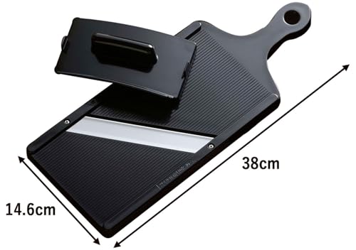 Shimomura Katsu Shop 35950 Cabbage Slicer, Wide (Made in Japan), Fluffy Julienne with 0.04 inch (1 mm) Wide, Sharp Sharp, Slice Whole Half-Ball with Holder
