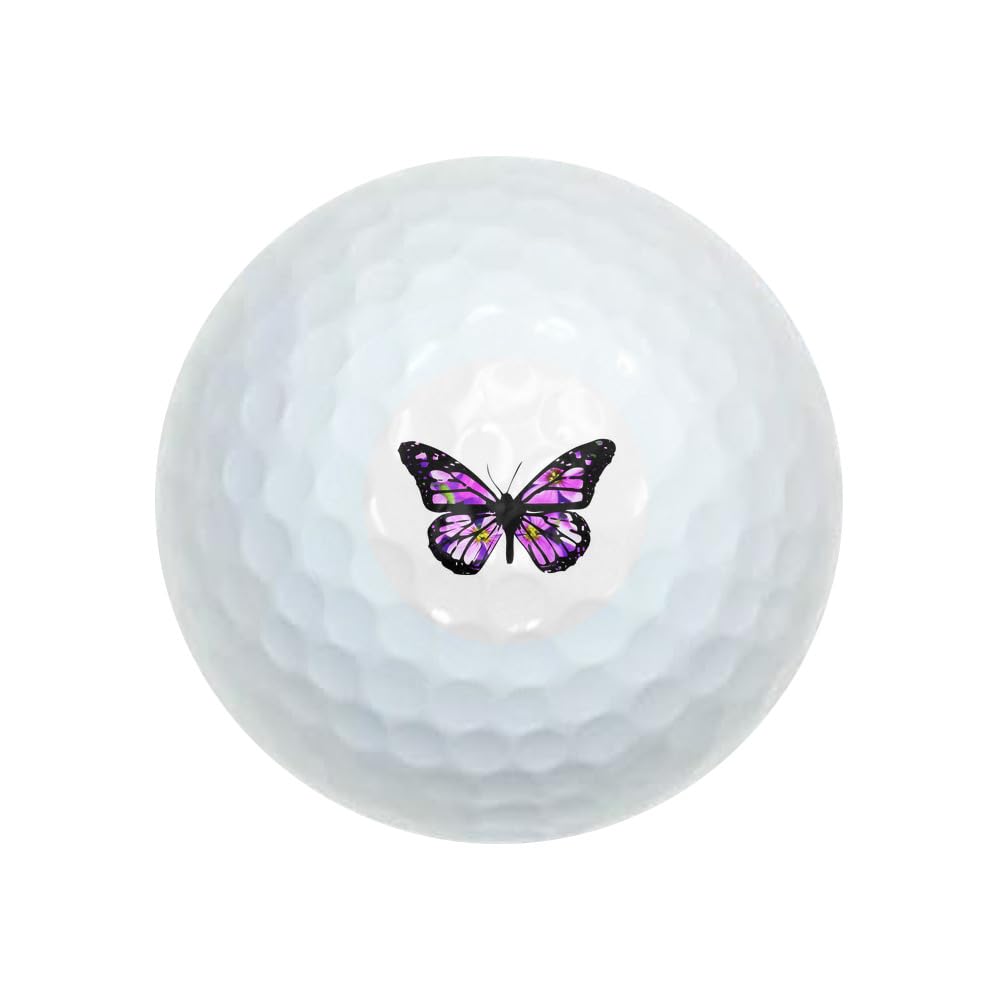 Butterfly with Flowers Wilson Golf Balls 12 Pack, Regulation Size Full Color Premium Golf Balls