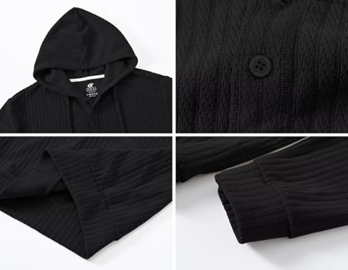 Tyhengta Men's Knitted Hoodies Casual Pullover Hooded Sweatshirts3