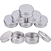 Produktbild INTVN Aluminium Blechdosen 50 ml Runde Leer Tiegel Dose mit Schraub-Deckel Kosmetik-Dose für DIY Handwerk Salve Kerze Reise Lagerung 8 Stück