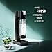 APEC WATER Sparkle Home Soda Maker - Quickly Carbonates Water to Make Any Drink Fizz Into Bubbly Soda/Water, Premium 0.8L PET Bottle (CO2 Cylinder NOT Included)