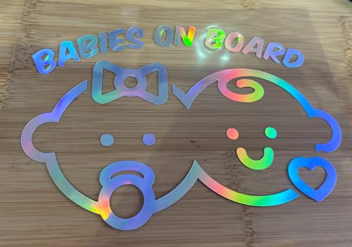 Baby On Board Car Sign – 2-Pack Cute Girl Waving Decal, 6.4x5 Inch Vinyl Sticker, Waterproof & Fade-Resistant