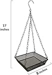 Plate-forme d'alimentation d'oiseaux suspendus Plate-formes de semences en métal Mesh pour l'alimentation des oiseaux Jardin extérieur Décoration pour le jardin arrière Attirer les oiseaux sauvages