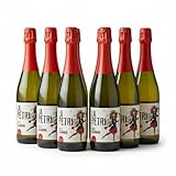 Sidra La Petri 750 ml Pack 6 botellas | Sidra natural vasca con manzana 100% | Petritegi Astigarraga | Vegana y sin gluten | Sidra espumosa 4.8% vol refrescante para aperitivo