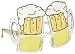 Occhiali bicchiere di birra