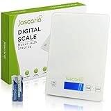 Jascario Digital Kitchen Scale 22lb 10kg – Professional Food Scale with Tempered Glass – Food Weight Scale for Portioning and Measuring – Waterproof Anti-Fingerprint Surface – 0.1oz Precise Graduation