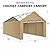 Carport Canopy Tent Sidewalls for 10x20x8.6FT Car Garage with Ball Bungees, Heavy Duty Portable Shelter Logic Replacement Covers (Frame is not Included) (Khaki)