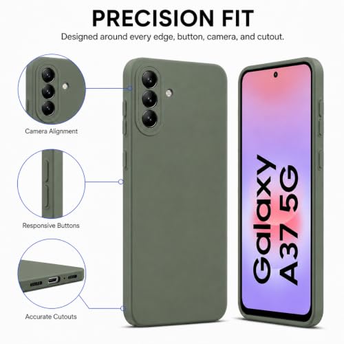 Image of ArmourPro Soft Silicone Back Cover for Samsung Galaxy A37 | Green