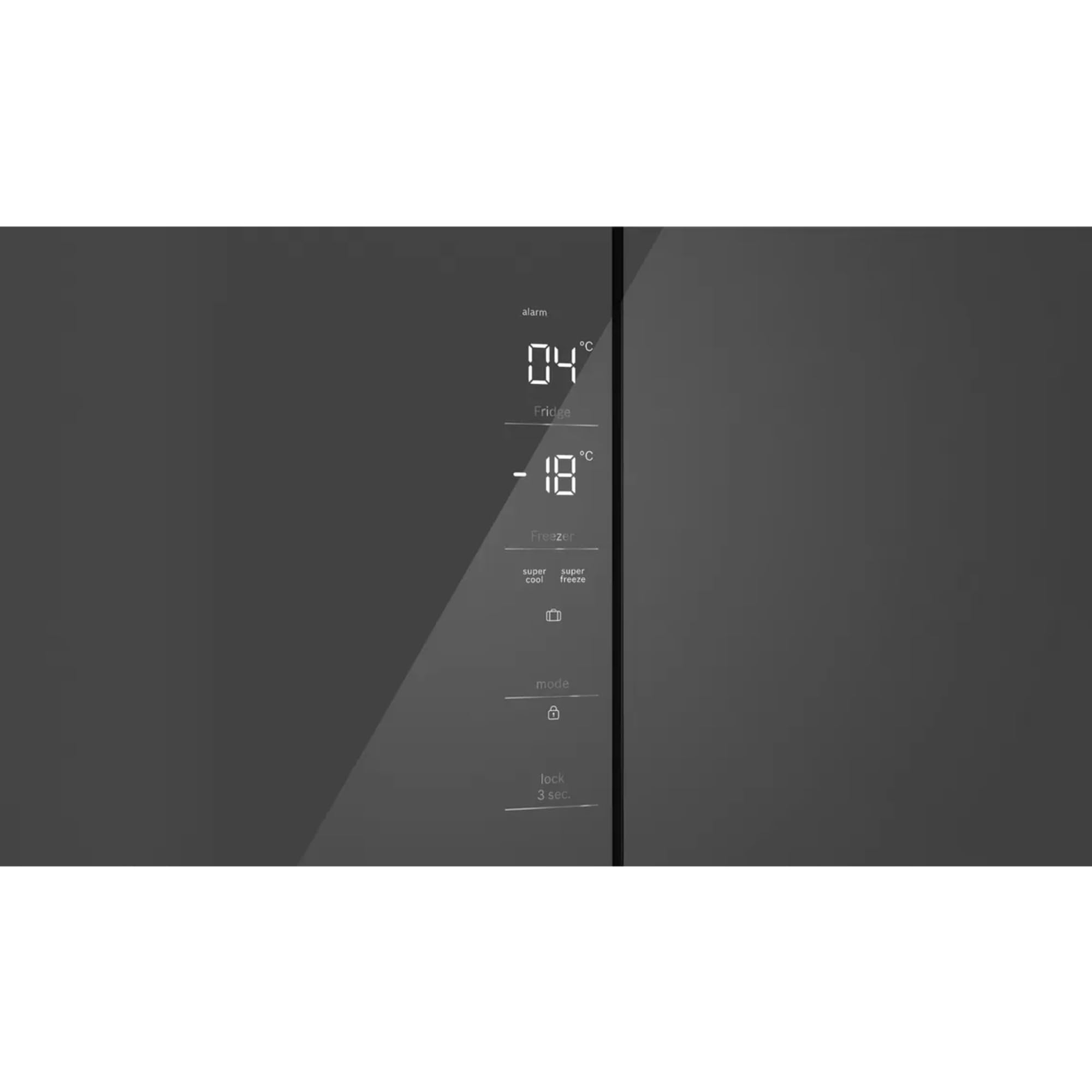 Bosch KMC85LEEA, Serie 4, French Door Kühlschrank, 189,5 x 85,5 cm, 324 L Kühlen + 223 L Gefrieren, NoFrost, Vita Fresh XXL Schublade für längere Frische, Ablagen aus Sicherheitsglas, Glasfront Grau