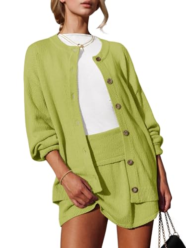 Tankaneo Womens 2 Piece Sweater Skirt Set Casual...