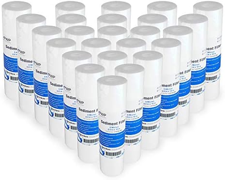 Sediment Melt Blown Water Filter Cartridge Standard 2.5x10" 5 Micron 25 Pack