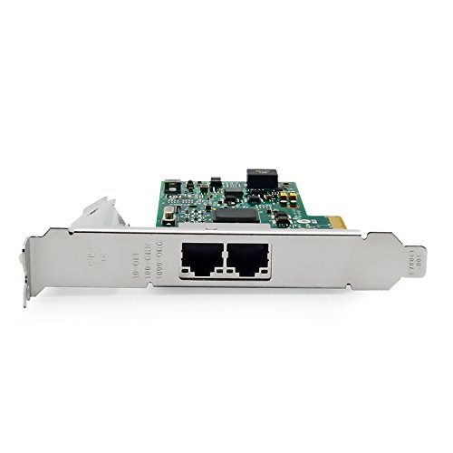 Jeirdus com Chipset Intel I350AM2 I350-T2 PCI-E X4 Dual RJ-45 Adaptador de Placa de Rede Ethernet Co