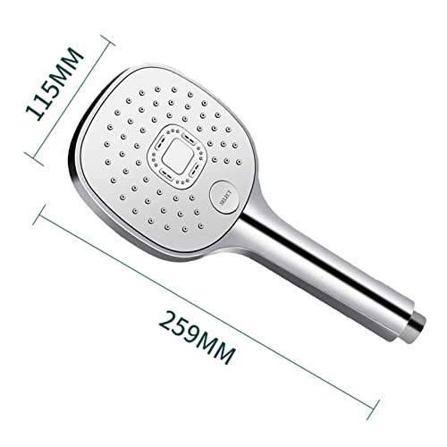 Pomme de douche à main avec boutons de commande et finitions design épurées - 8