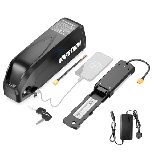 Varstrom 48V Ebike Battery with USB & Charger 13Ah 624Wh Lithium Downtube Battery for 250W 500W 750W 1000W Electric Bike Conversion Kit & Bicycle